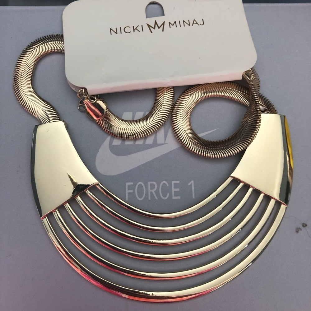 Gold statement necklace
